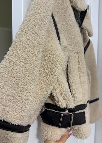 Kürklü Detaylı Kısa Kahverengi Kadın Ceket - Görsel 2