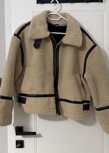 Kürklü Detaylı Kısa Kahverengi Kadın Ceket - Görsel 5