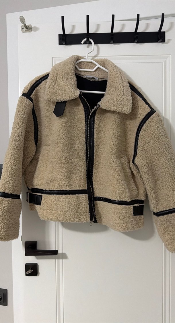 Kürklü Detaylı Kısa Kahverengi Kadın Ceket - Görsel 5