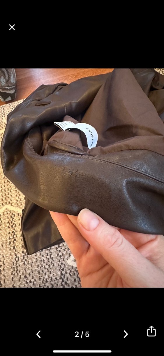 Bershka deri blazer - Görsel 5
