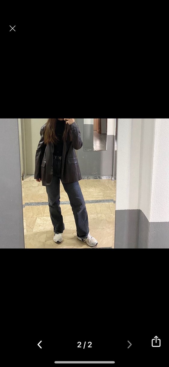 Bershka deri blazer - Görsel 2