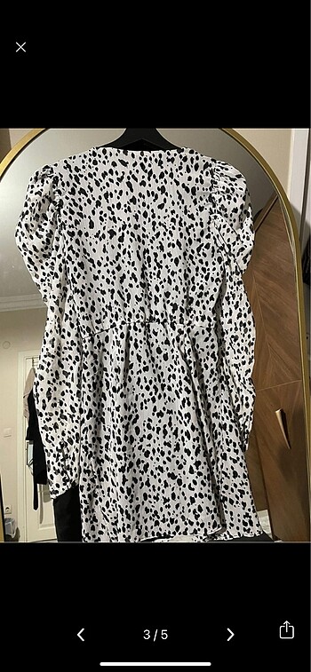 xs Beden Zara zebra desenli elbise