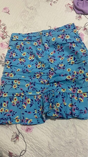 Zara çiçek desenli etek