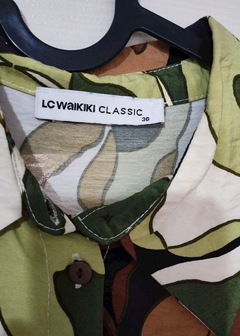 LC Waikiki Desenli Gömlek Elbise