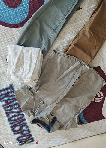 LC Waikiki 3 yaş pantolonlar gri LCW beyaz gömlek de LCW gri gömlek koton h