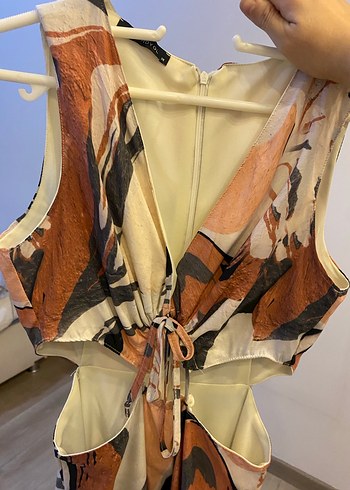 Kadın Çok Renkli Uzun V Yaka Elbise - Görsel 7