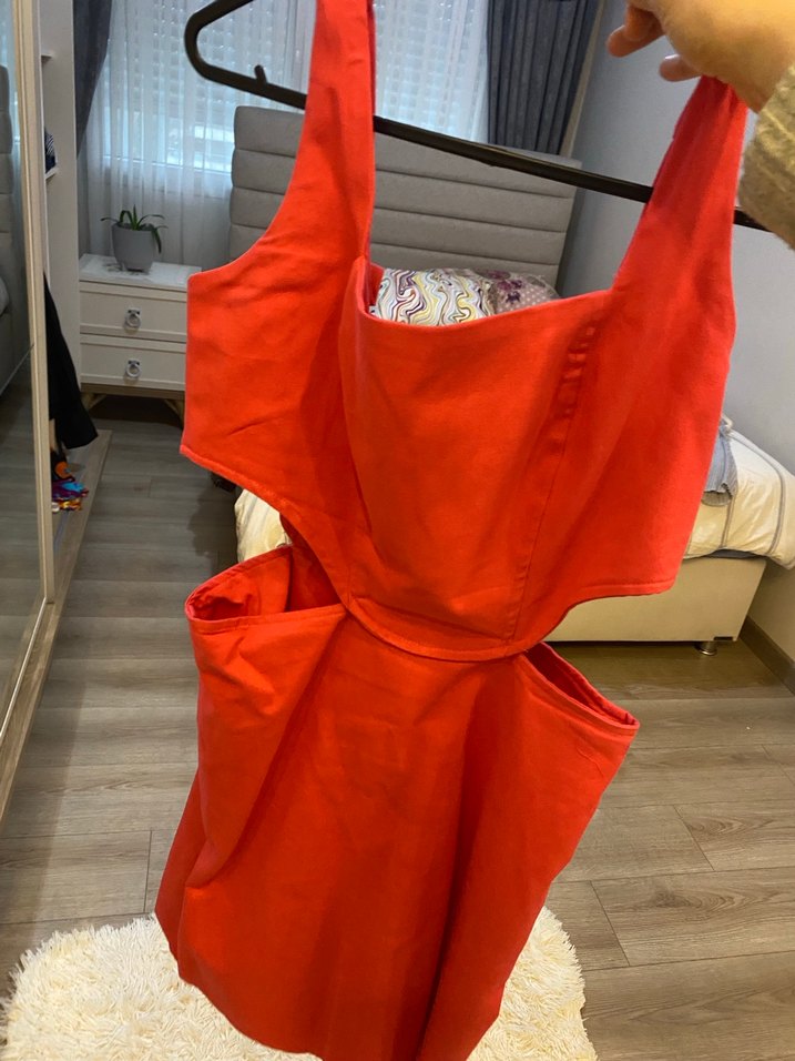 pembe  Mini Elbise - Görsel 4