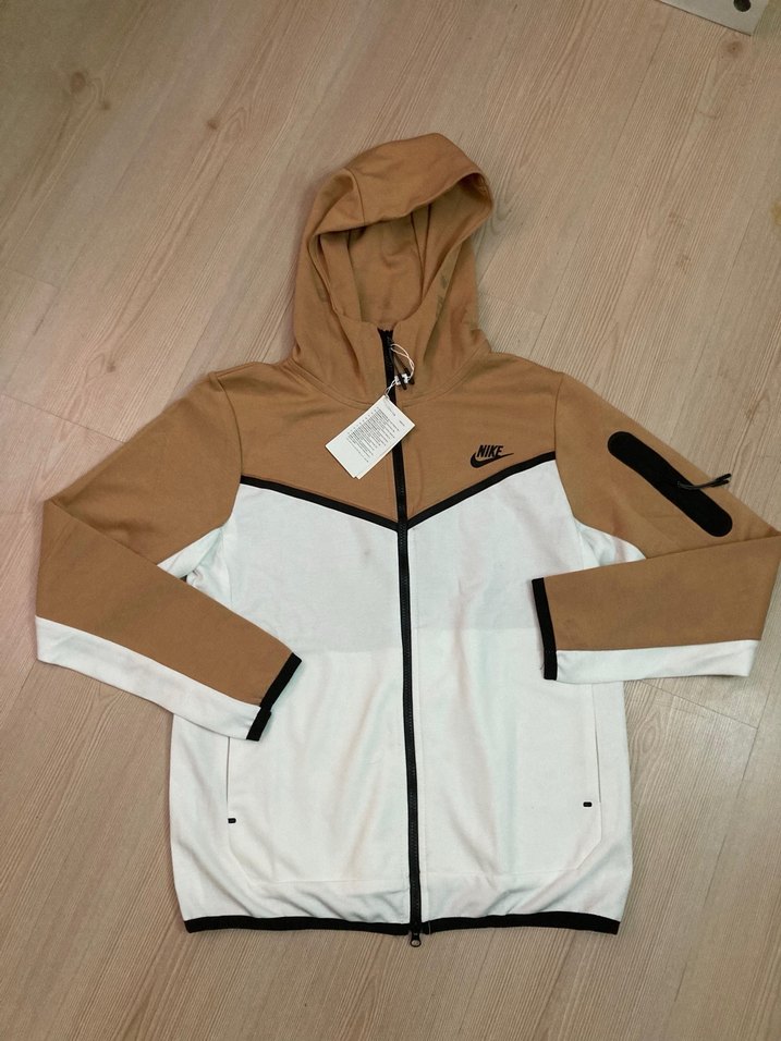 Bej Kapüşonlu Fermuarlı Erkek Sweatshirt - Görsel 2