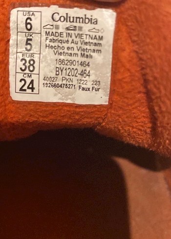 Columbia 38 numara kışlık ayakkabı su geçirmez - Görsel 2