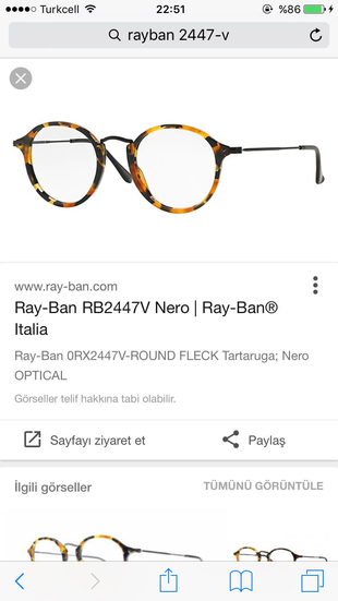 universal Beden kahverengi Renk Rayban gözlük