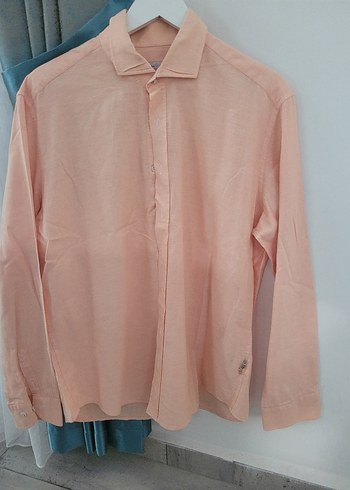 Yavruağzi Pamuk Keten Gömlek Uzun Kollu Slim Fit Paşahan
