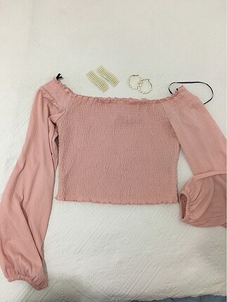 Toz pembe bluz