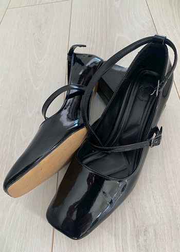 37 Beden siyah Renk Siyah Rugan Tokalı Stiletto Topuklu Kadın Ayakkabı