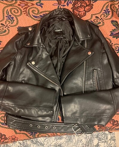 s Beden siyah Renk Pull&Bear Deri Biker Ceket