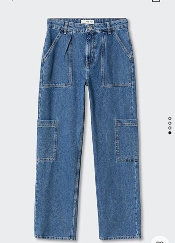MANGO PİLİLİ KARGO JEAN
