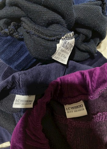 Kız Çocuk Mor Sıkı Kesim Tayt fitilli kadife 11 yaş - Görsel 3