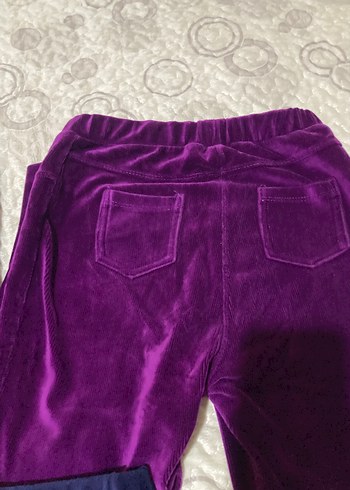 Kız Çocuk Mor Sıkı Kesim Tayt fitilli kadife 11 yaş - Görsel 5