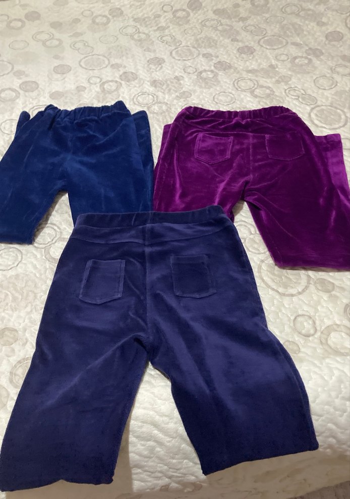Kız Çocuk Mor Sıkı Kesim Tayt fitilli kadife 11 yaş - Görsel 4