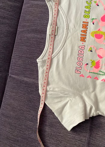 Beyaz Baskılı Kız Tişörtü - Kısa Kollu - Görsel 7