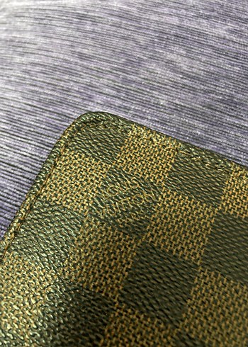 Kare Desenli Kahverengi Kadın Cüzdan - Görsel 2