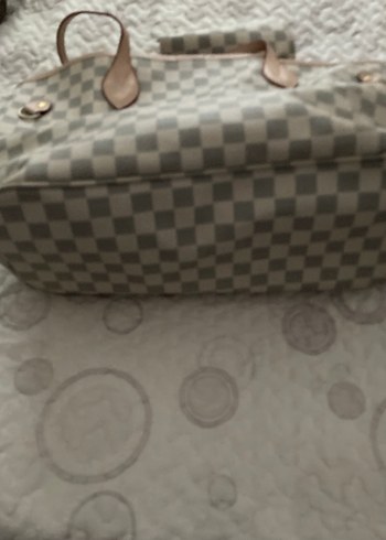 Bej Ekose Deri Kadın Çanta - Görsel 7