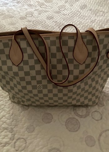 Bej Ekose Deri Kadın Çanta - Görsel 4