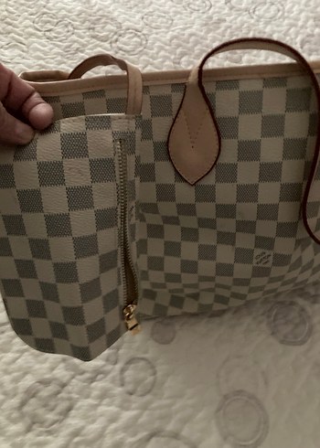 Bej Ekose Deri Kadın Çanta - Görsel 3