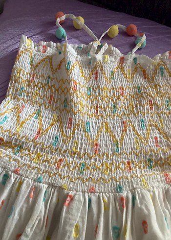 Nakışlı Çok Renkli Bohem Kız Elbisesi LCWaikiki 9,10 yaş - Görsel 2
