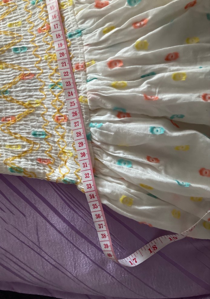 Nakışlı Çok Renkli Bohem Kız Elbisesi LCWaikiki 9,10 yaş - Görsel 5