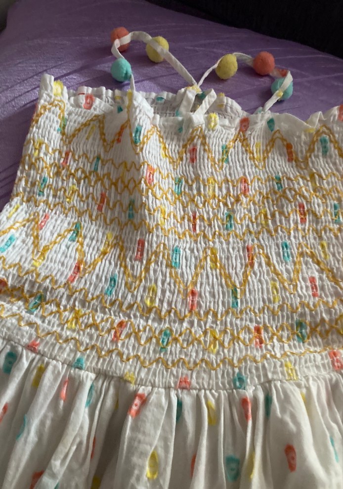 Nakışlı Çok Renkli Bohem Kız Elbisesi LCWaikiki 9,10 yaş - Görsel 2