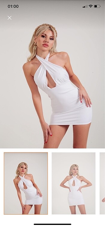 beyaz mini elbise
