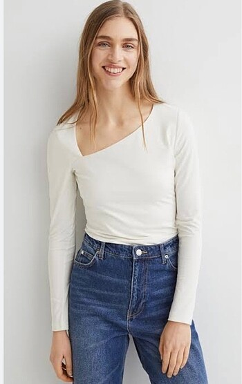 H&M asimetrik bluz