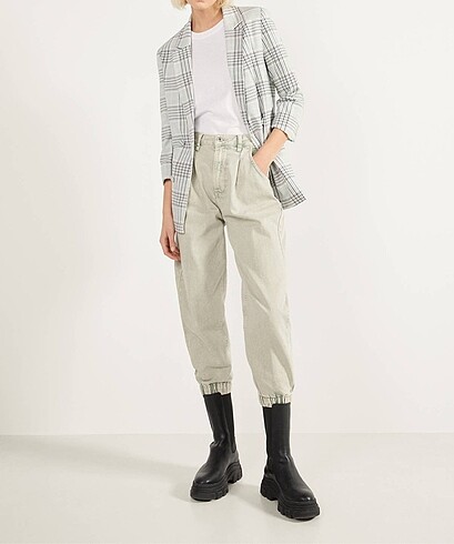 m Beden gri Renk BERSHKA blazer