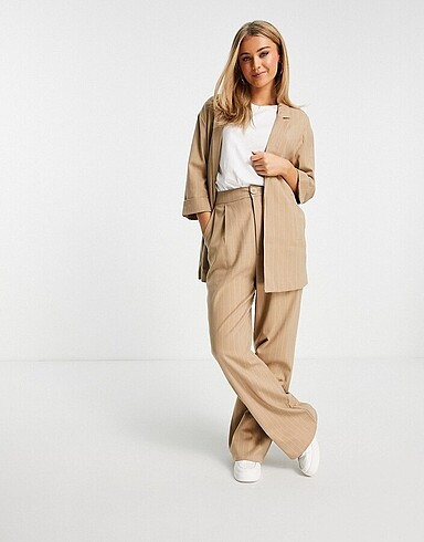 m Beden camel Renk Stradivarius bej blazer