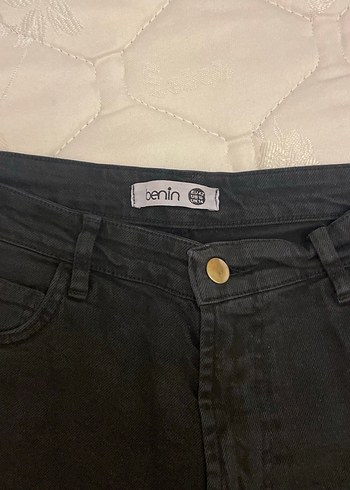 42 Beden siyah Renk Siyah Salaş Kadın Denim Pantolon