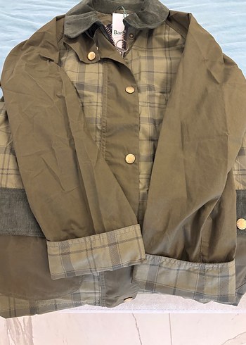 Barbour Haki Ekose Detayli Rahat Ceket