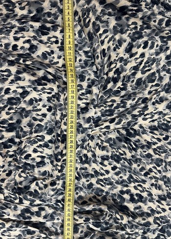 Stradivarius L beden Leopar Pamuk Saten Kruvaze Elbise - Görsel 7