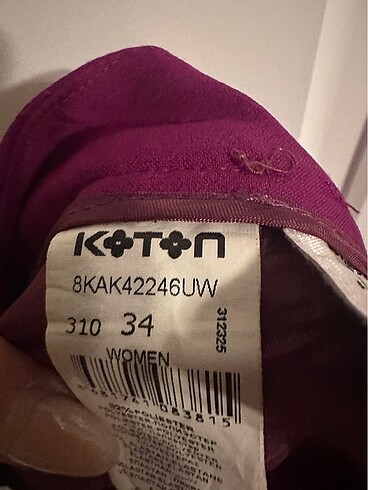 xs Beden KOTON KUMAŞ PANTOLON