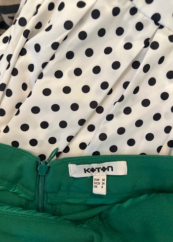 Yeşil Midi Eteği Fırfırlı - Görsel 3