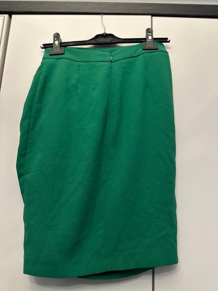 Yeşil Midi Eteği Fırfırlı - Görsel 2