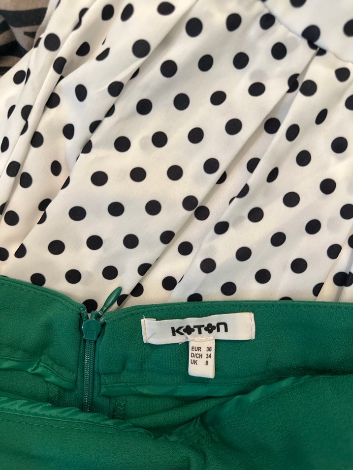 Yeşil Midi Eteği Fırfırlı - Görsel 3