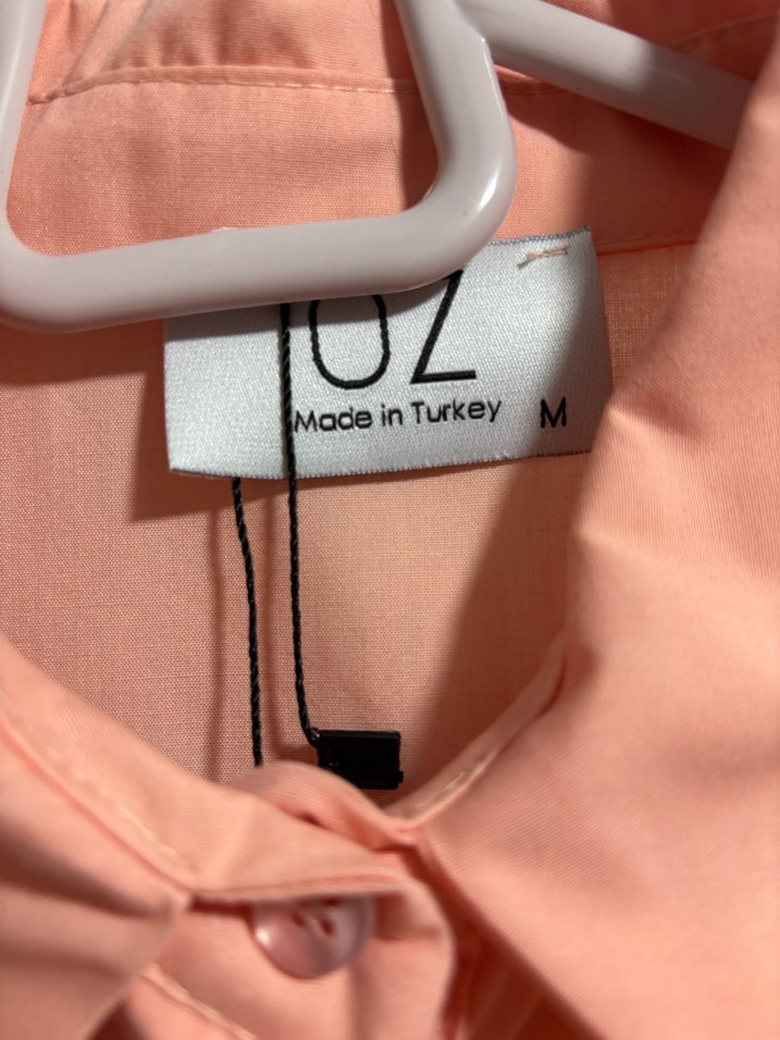 İnci İşlemeli turuncu Gömlek - Görsel 5