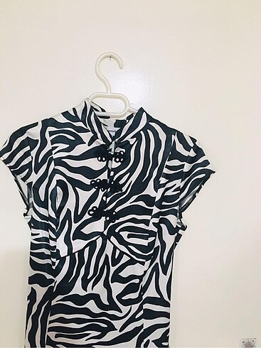 Zebra Desenli Elbise