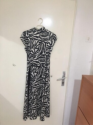 Modailgi Zebra Desenli Elbise
