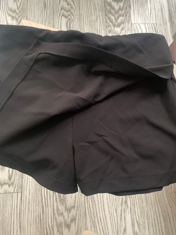 Drapeli Siyah Mini Etek - Görsel 2