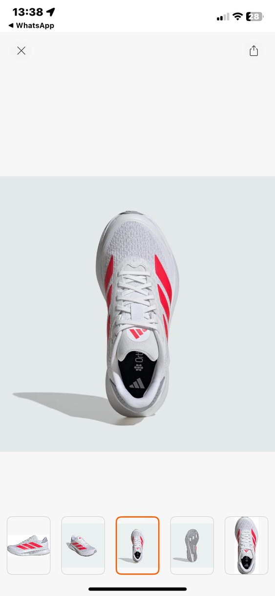 Kadın Beyaz Kırmızı Adidas Koşu Ayakkabısı - Görsel 3