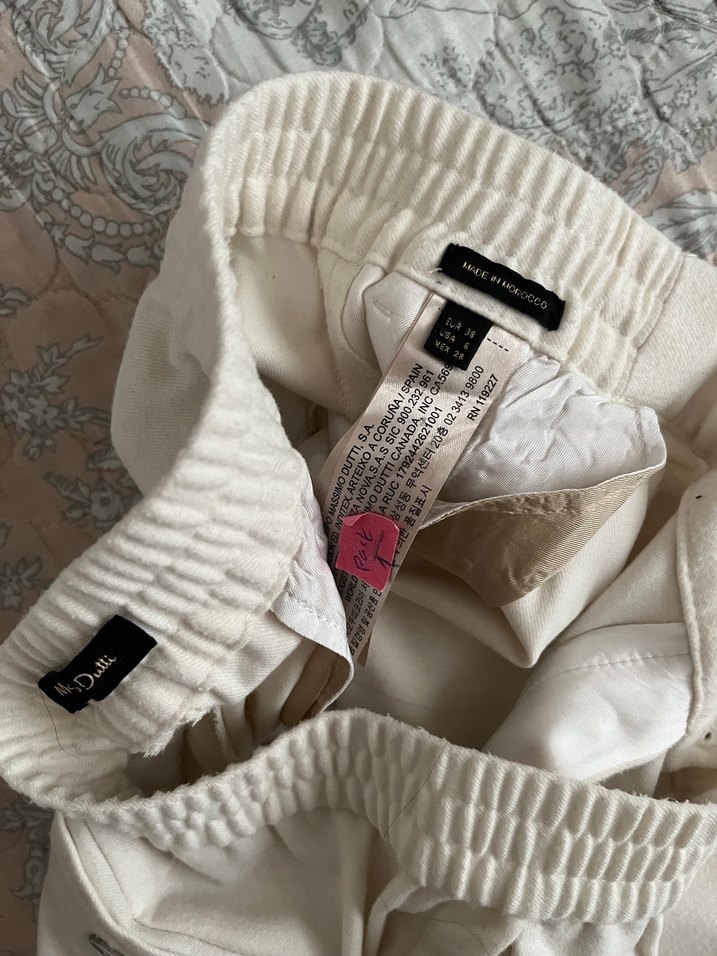 Beyaz Kuşaklı Kadın Midi Pantolon - Görsel 3