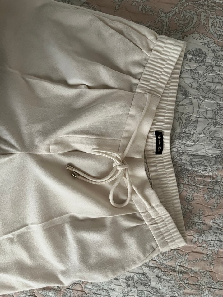 Beyaz Kuşaklı Kadın Midi Pantolon - Görsel 2