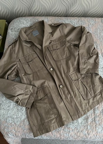 Bej Düğmeli Erkek Keten Ceket - Görsel 2