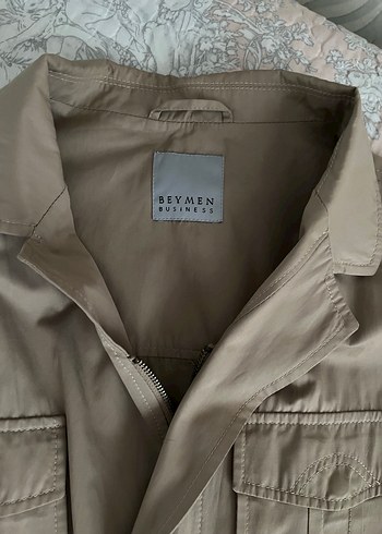 Bej Düğmeli Erkek Keten Ceket - Görsel 3